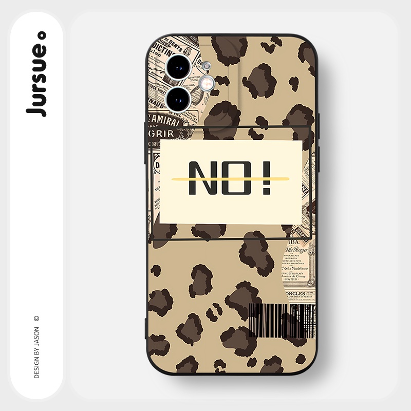 Ốp lưng JURSUE mềm chống bẩn hình độc lạ ngầu đen Cho iPhone 14 13 12 11 Pro Max SE 2020 X XR XS 8 7 ip 6S 6 Plus Y2883