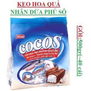 Kẹo socola nhân sữa hoa quả Elvan cocos