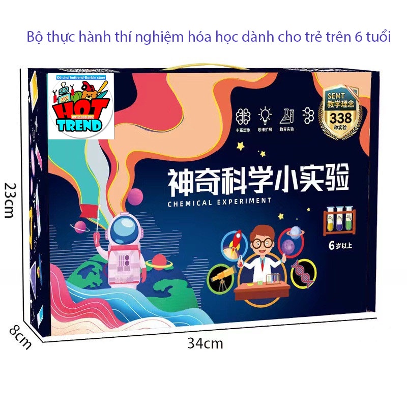 Bộ 210 Thí Nghiệm Vật Lý Hóa Học Thú Vị Cho Trẻ Em Túi Vật Liệu Chế Tác Khoa Học dành cho Học Sinh Steam trên 6 tuổi