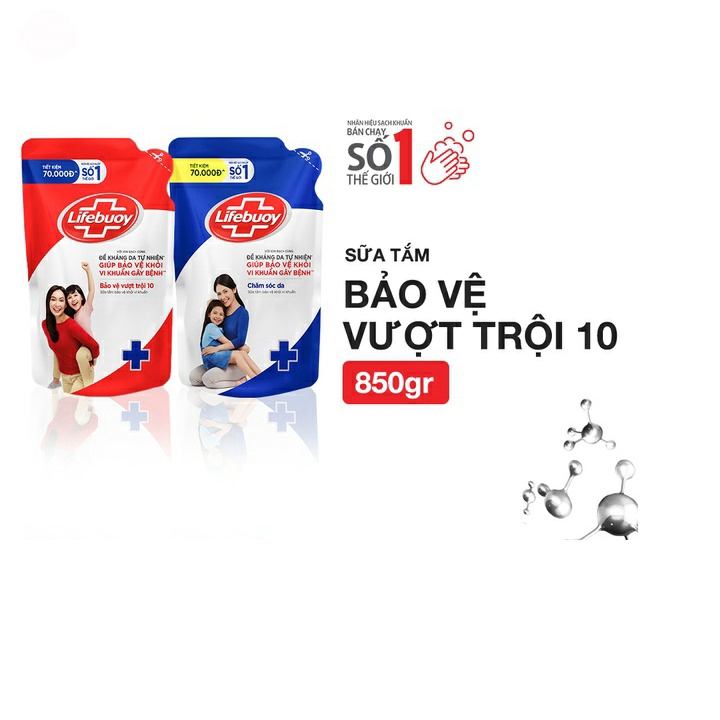 Sữa tắm Lifebuoy bảo vệ khỏi vi khuẩn 800gr (túi) cam kết hàng đúng mô tả sản xuất theo công nghệ hiện đại an toàn cho n