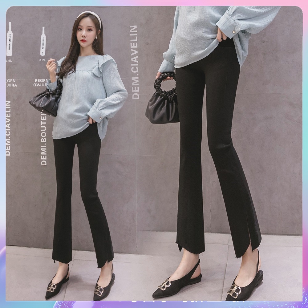 Quần Legging Lưng Thấp Dáng Ôm Thời Trang Cao Cấp Dành Cho Bà Bầu