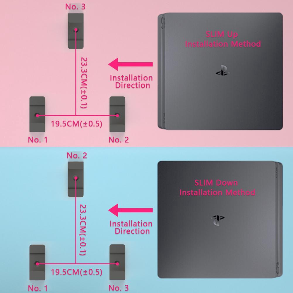 Bộ Giá Đỡ Gắn Tường Cho PlayStation 4 PS4 Slim Pro Game Console S9X6