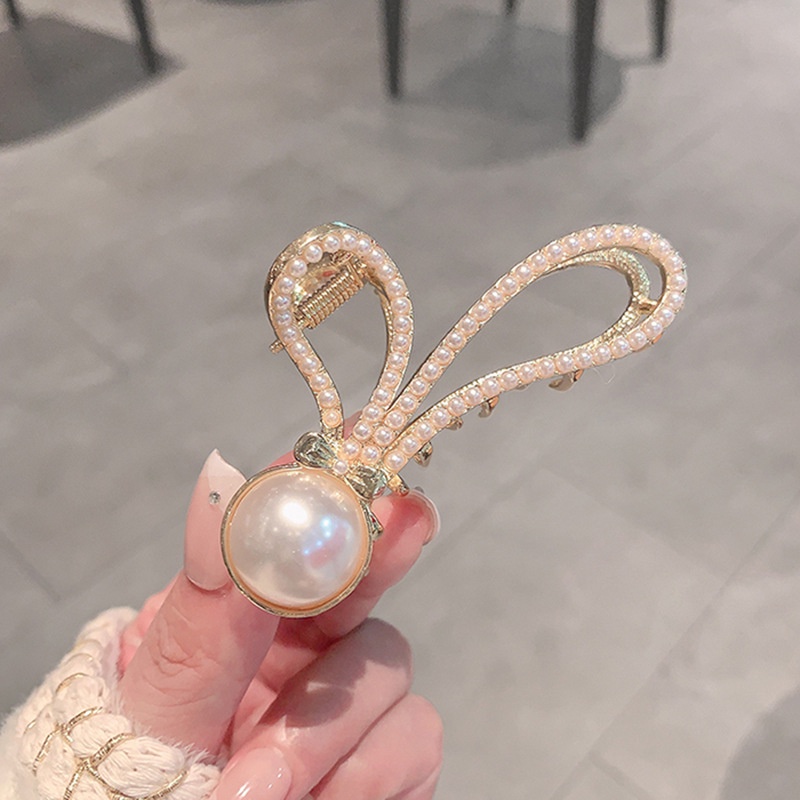 Kẹp Tóc Hình Tai Thỏ Đính Đá Thời Trang Hàn Quốc Dành Cho Nữ