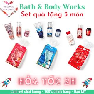 Giftset mini Bath & Body Works, Bộ quà tặng 3 món BBW chính hãng