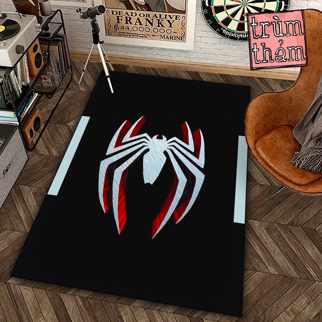 Thảm Trang Trí Biểu Tượng Spider-Man Marvel Comics Decor Góc Học Tập Làm Việc Phòng Ngủ Phòng Khách Văn Phòng