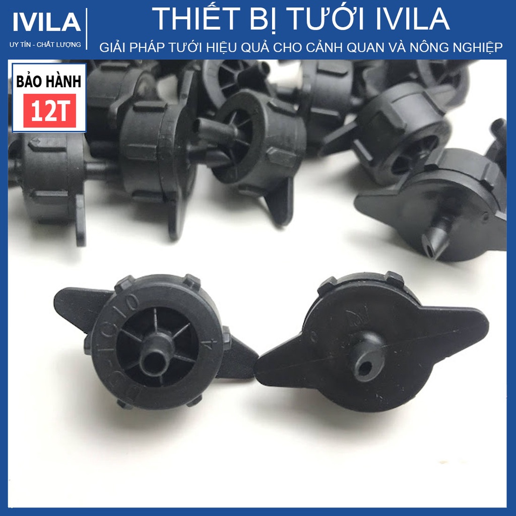 Bộ 50 Béc tưới nhỏ giọt bù áp 2L,4L,8L - Chống tắc, tự động cân bằng áp, dễ dàng vệ sinh
