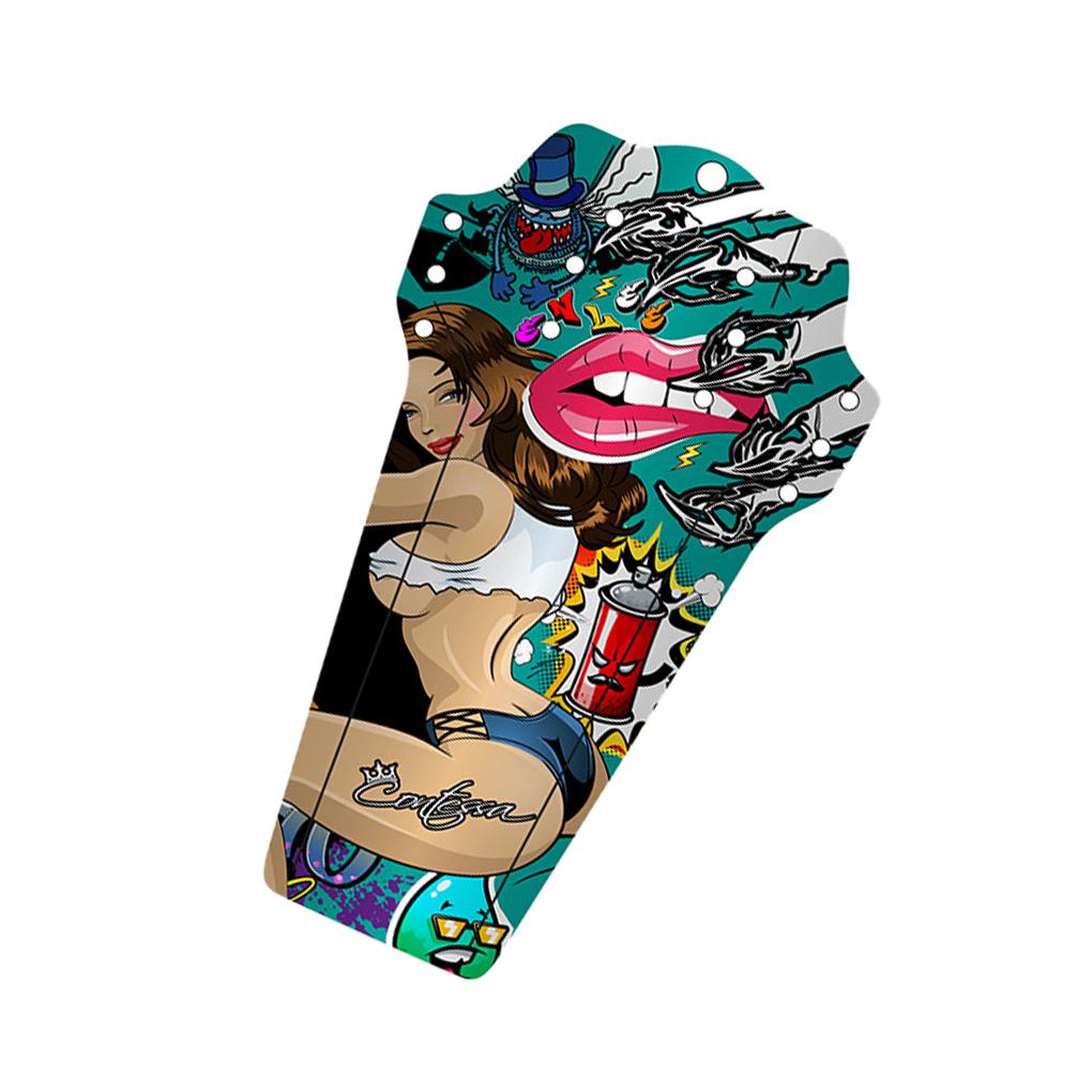 Tấm Chắn Bùn Trước Và Sau Bằng Nhựa In Họa Tiết Độc Đáo Kèm Dây Cáp Tiện Dụng Cho Xe Đạp