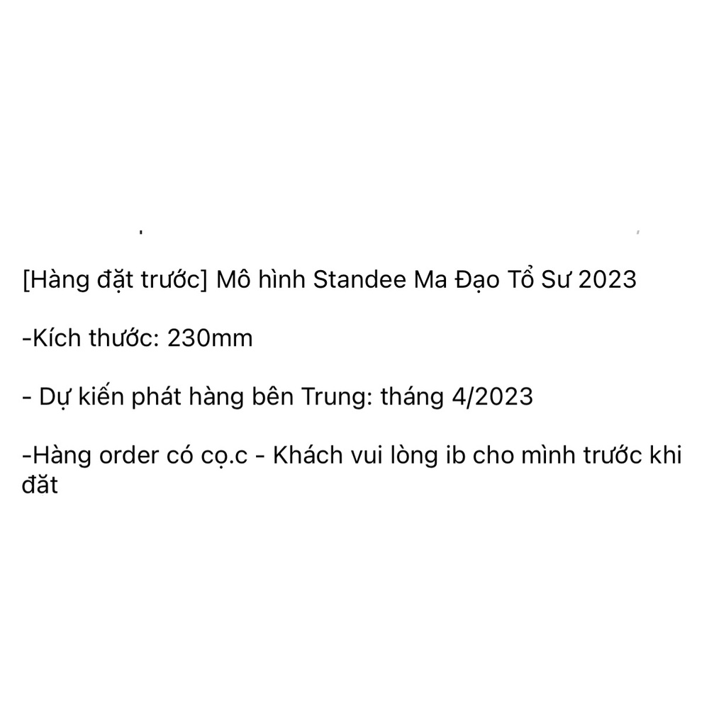 Mô hình Standee Ma Đạo Tổ Sư 2023