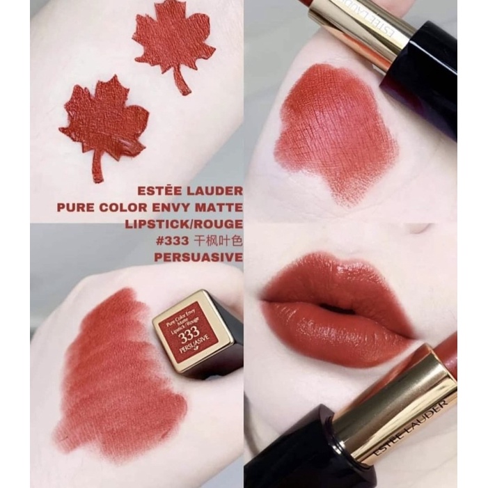 Son ESTEE LAUDER pure color envy màu 333 persuasive cam gạch