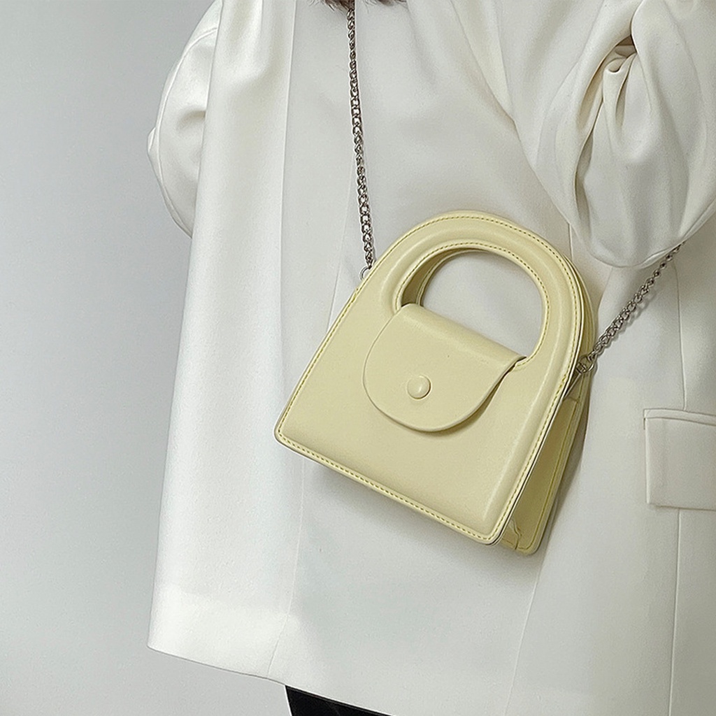 Có thể bán buôn Túi xách mini nữ tote nhỏ Da PU có dây đeo xích thể tháo rời Thiết kế từ tínhI likebag Hàng giao ngay