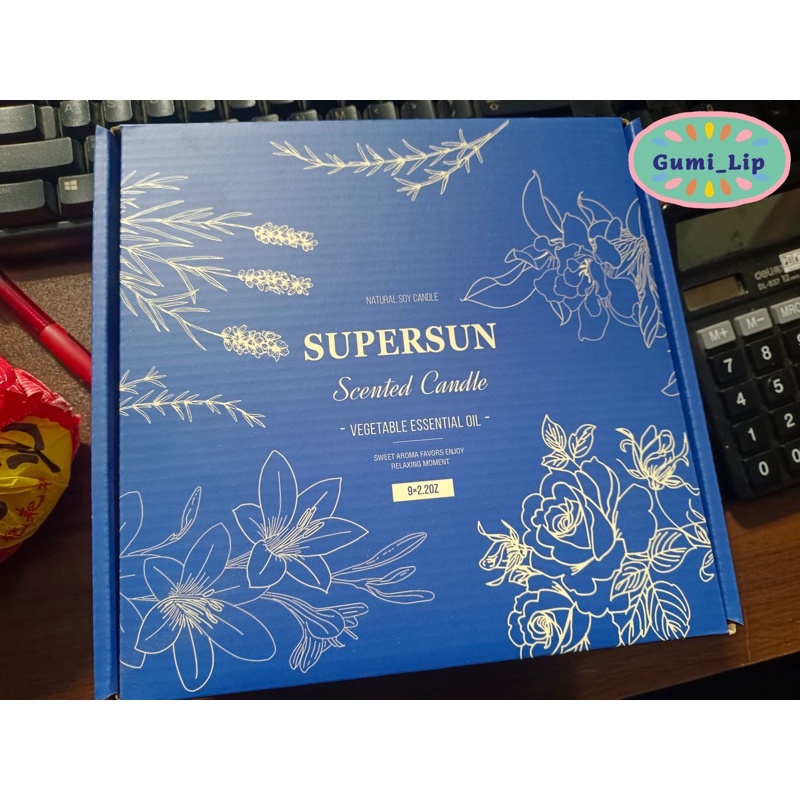 Nến Thơm Phòng Set Quà Tặng Hộp 9 Mùi Hương Sáp Đậu Nành Không Khói