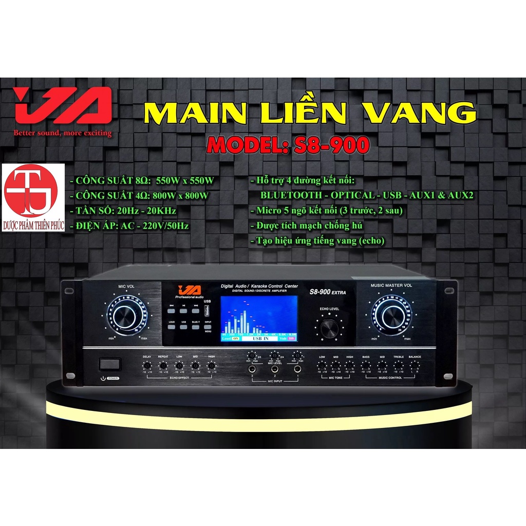 Main đẩy liền vang JA S8-900 ( Sản phẩm chính hãng năm 2023 ) - Công Ty Thiên Phúc