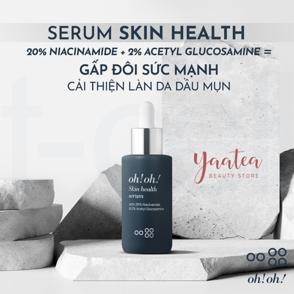 Serum dưỡng sáng da Oh!Oh! Skin Health 20% Niacinamide & 2% Acetyl Glucosamine 30ml