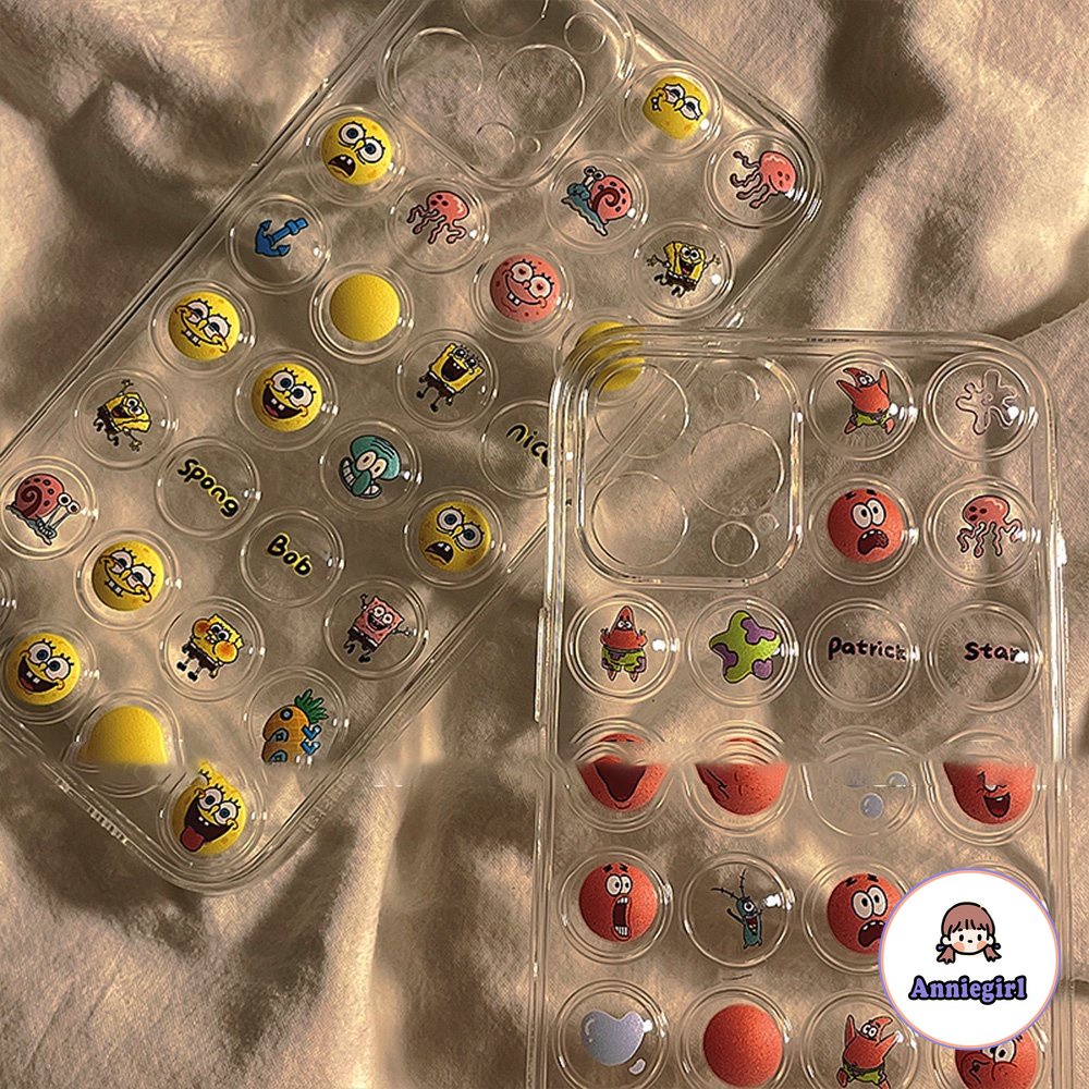 Ốp Điện Thoại TPU Dẻo Họa Tiết Hoạt Hình Sponge Bob Patrick 3D Dễ Thương Cho IPhone 14 13 12 11 Pro Max