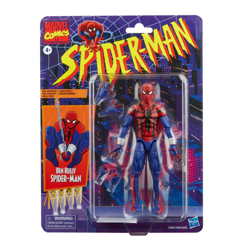 Mô Hình Người Nhện Spider Man Symbiote, Ben Reilly, Spider Man Retro Marvel Legends Hasbro Bootleg