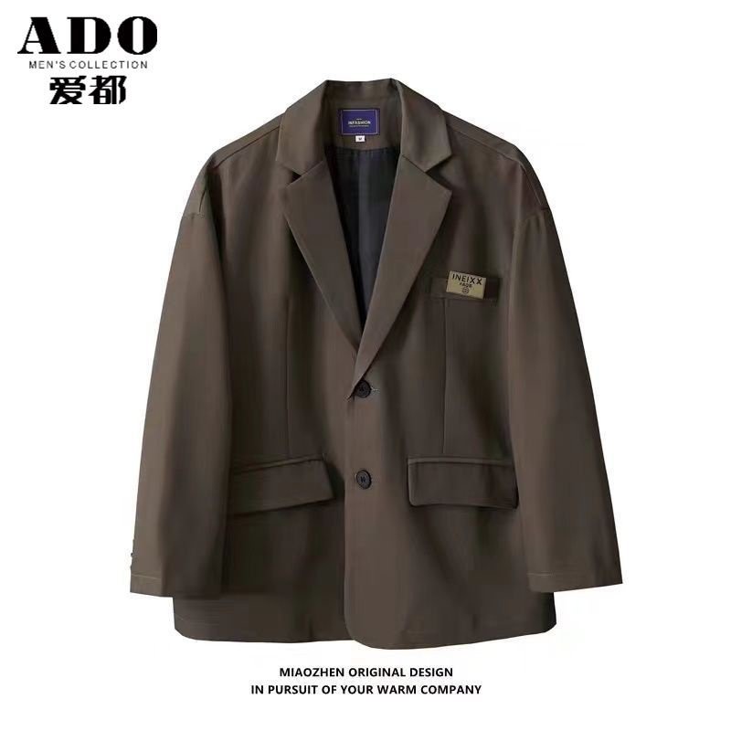 ADO Aidu Áo Khoác Dáng Rộng Phong Cách Retro Nhật Bản Giản Dị Dành Cho Học Sinh Nam Nữ