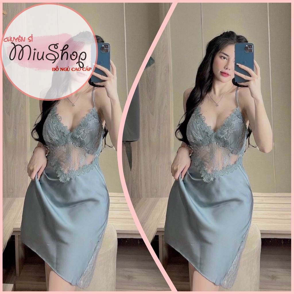 🍀 Đầm ngủ phối ren xịn đủ màu mới về 🌹 Đầm ngủ cao cấp phối ren dáng ngắn 58kg tùy chiều cao