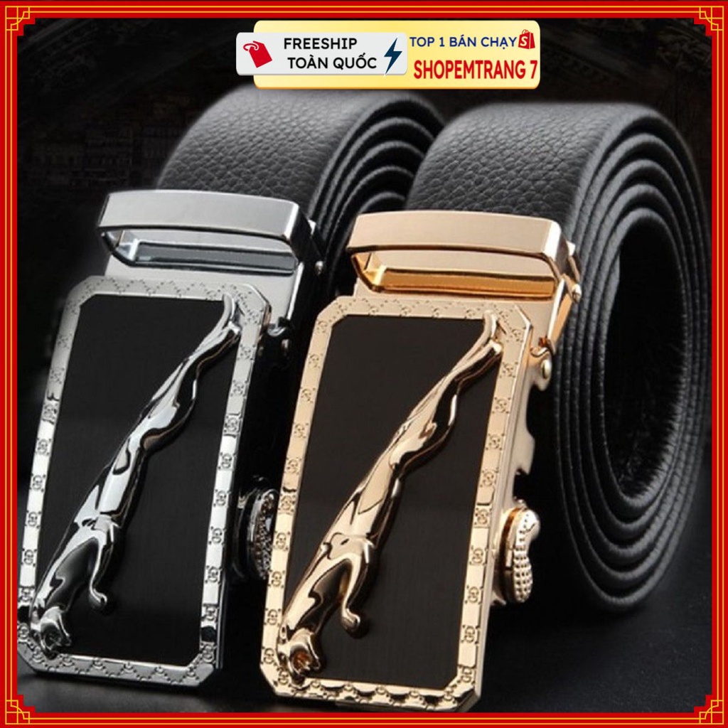 Thắt Lưng Da Nam Mặt Vàng Đẹp SiêU Cấp Hugman TLO-F109864 khóa bạc