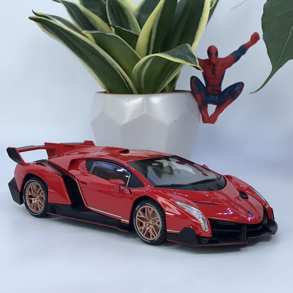 Mô hình siêu xe Lamborghini Veneno tỷ lệ 1:24 bằng kim loại mẫu xe đắt nhất của Lamborghini