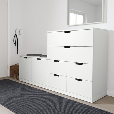 BANALDO, Tủ đựng đồ 8 ngăn kéo DRA_088, 160x47x98cm, tủ gỗ Scandi Home