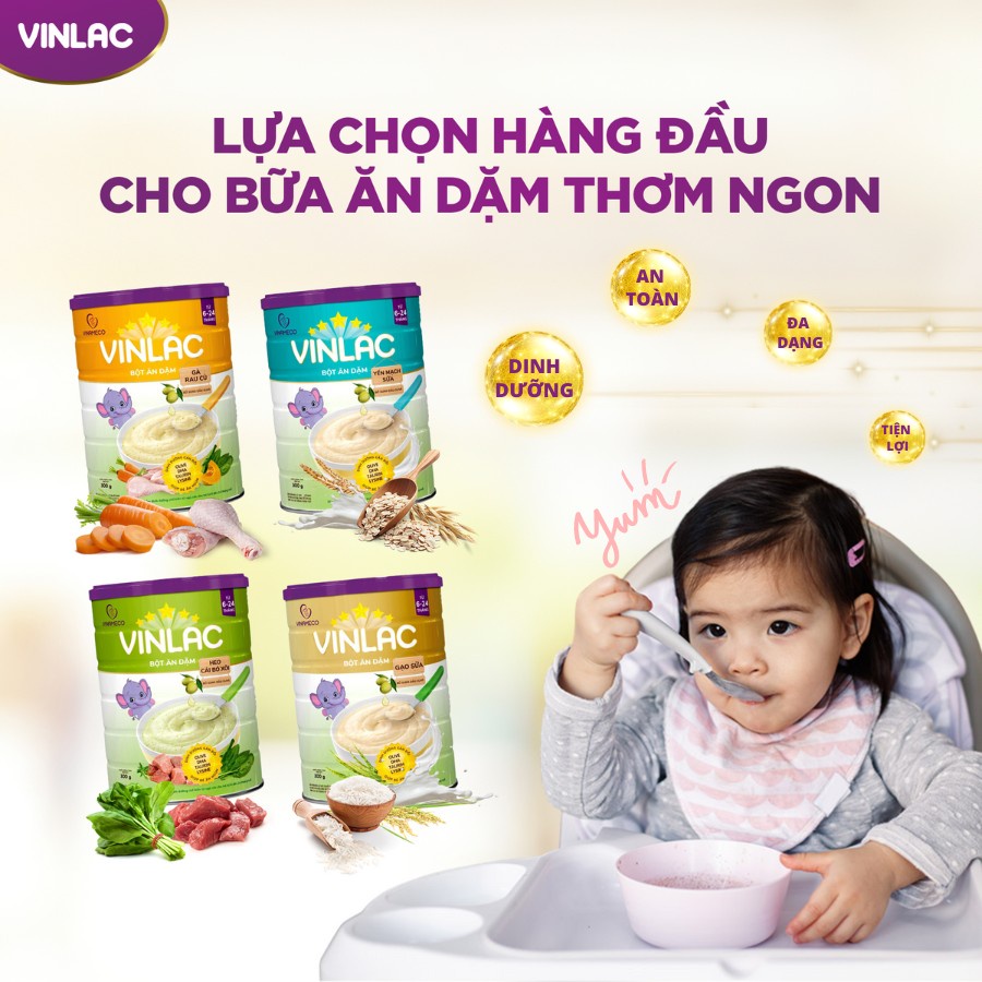 Bột ăn dặm Vinlac vị Gà rau củ