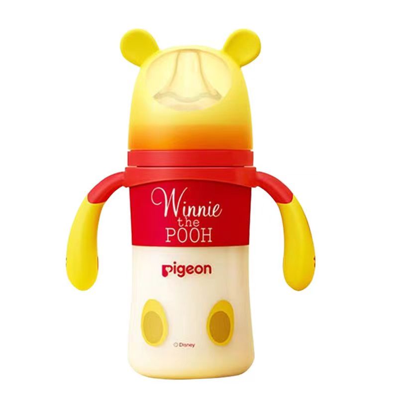 Pigeon Winnie Bears Bình Sữa Sữa Tự Nhiên Bản Rộng Hai Tay Cầm Bằng PPSU