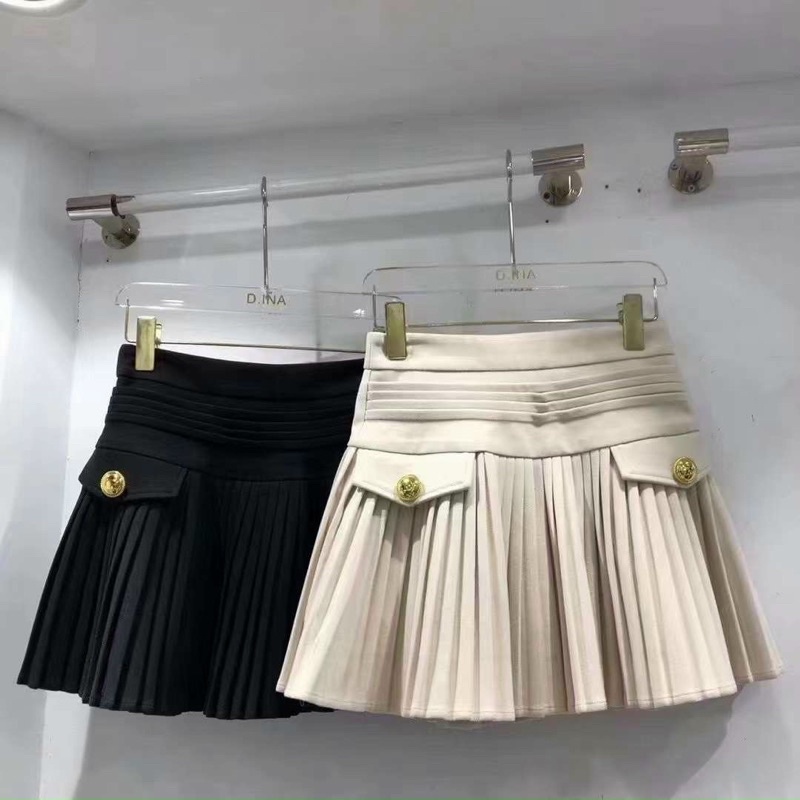 chân váy dạ xếp li sang chảnh qc loại 1