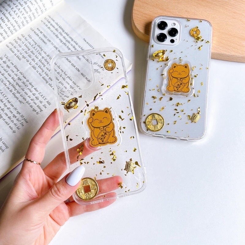 Ốp lưng Mèo Thần Tài may mắn rinh lộc cho 6P/7P/8P/X/XSMAX/11/11PROMAX/12 6.1/12PROMAX/13/13pro/13promax/14PRO/14PROMAX