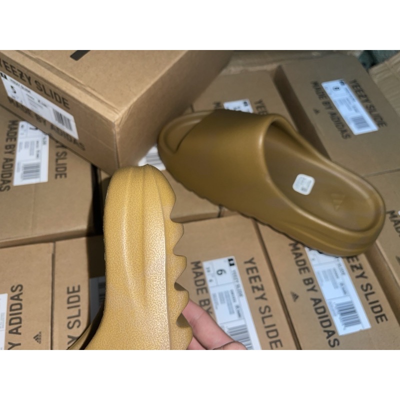 Dép Yeezy Slide màu "ochre" | Bản vân nhám 2022