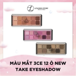 Bảng mắt 3ce 12 ô new take eyeshadow với 3 tone màu chất lừ