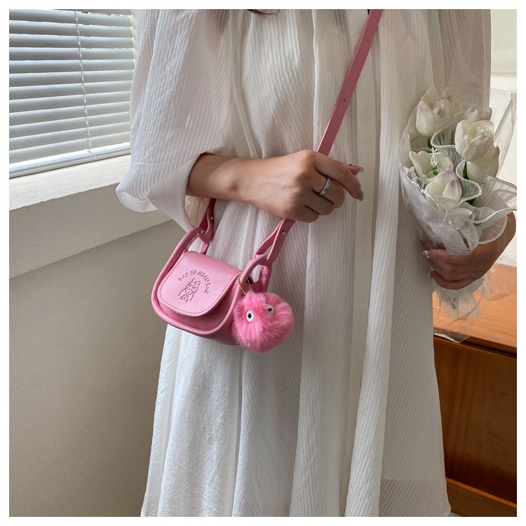 Túi Xách mini, túi đeo chéo cute kèm bông JIME STORE T15