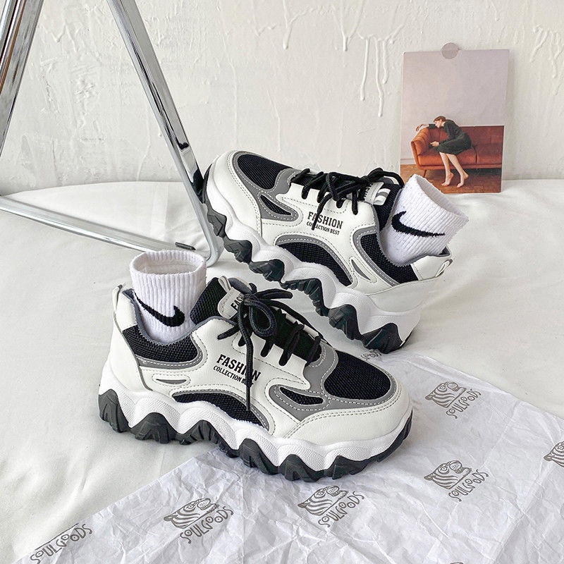 Giày Thể Thao Thoáng Khí Phong Cách Hàn Quốc Thời Trang Xuân Thu Mới Cho Nữ