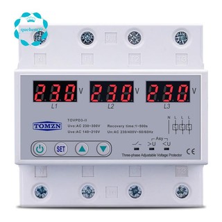 Thiết bị bảo vệ điện áp 63a 380v tomzn ba pha có thể điều chỉnh