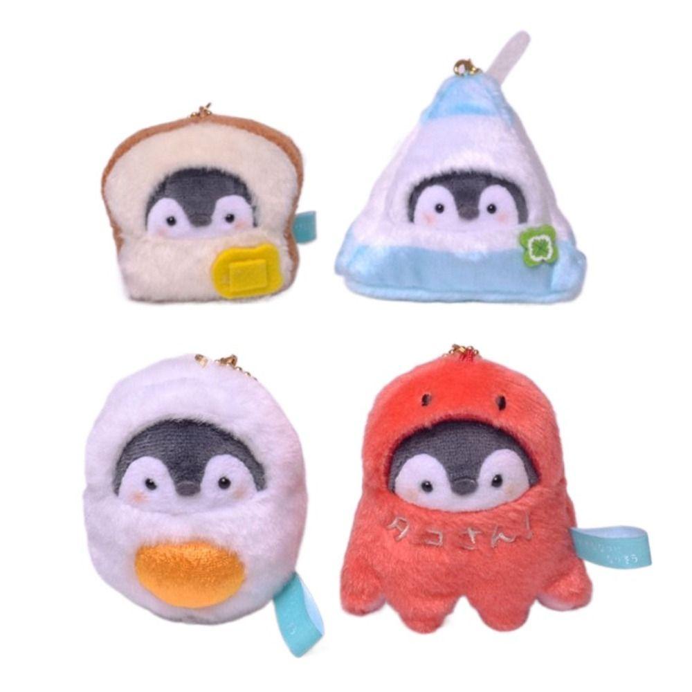 Móc Khóa Hình Bạch Tuộc / Chim Cánh Cụt Nhồi Bông Mini Mềm Mại Dùng Làm Quà Tặng Sinh Nhật