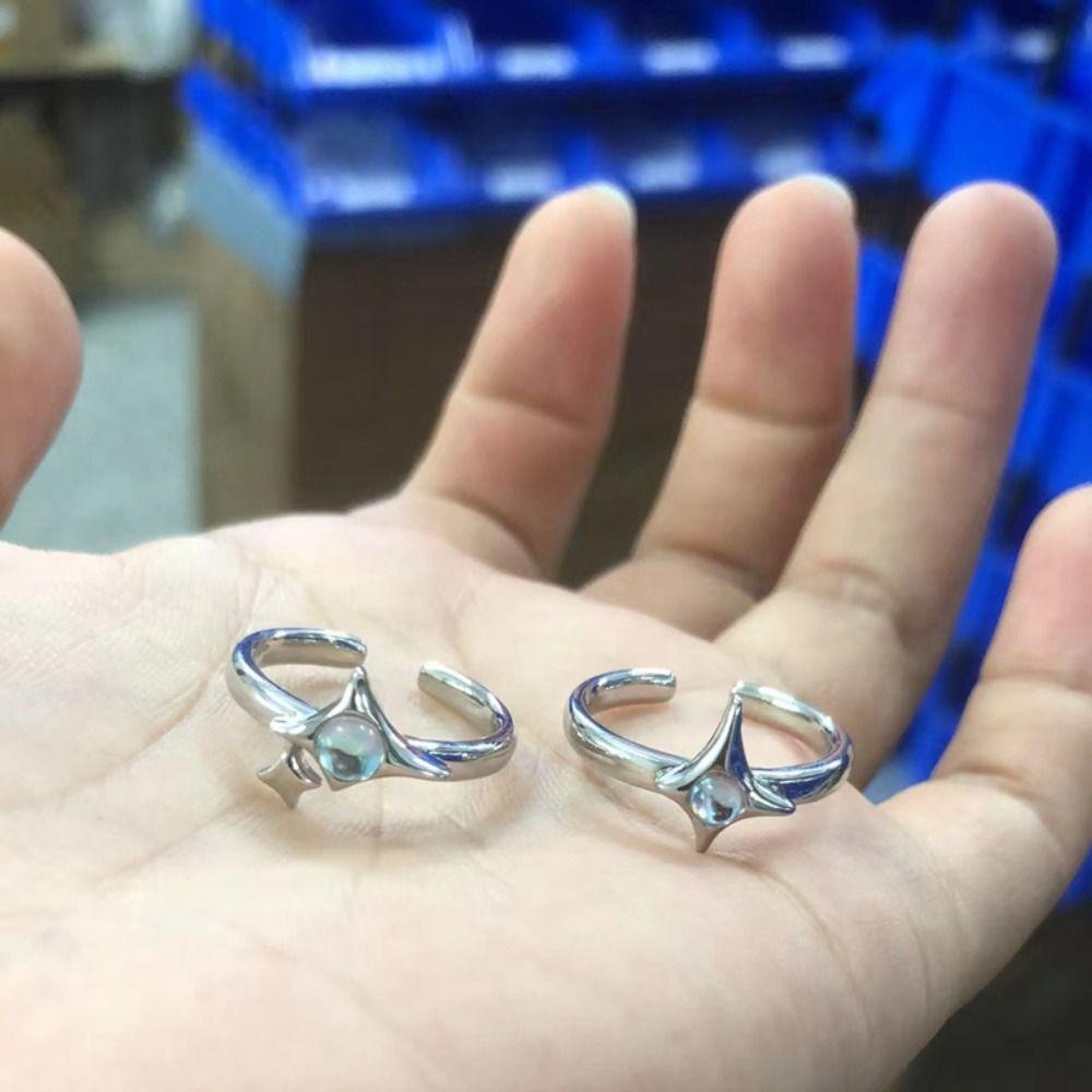 Nhẫn Hở Bằng Kim Loại Phong Cách Hàn Quốc Cổ Điển Cho Nữ