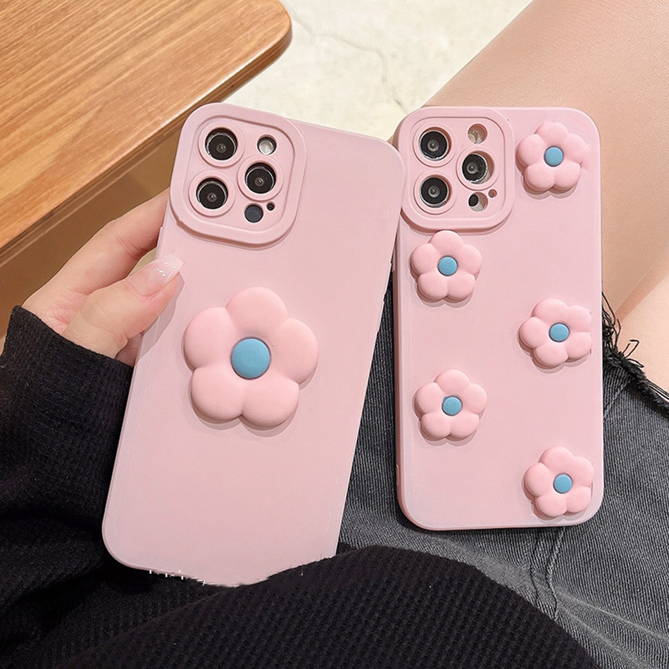 Ốp Điện Thoại Mềm Nhám Hình Hoa Cho iPhone 7 8 6 6S Plus 11 12 13 14 Pro MAX Plus Mini X XR XS MAX SE 2020 2022