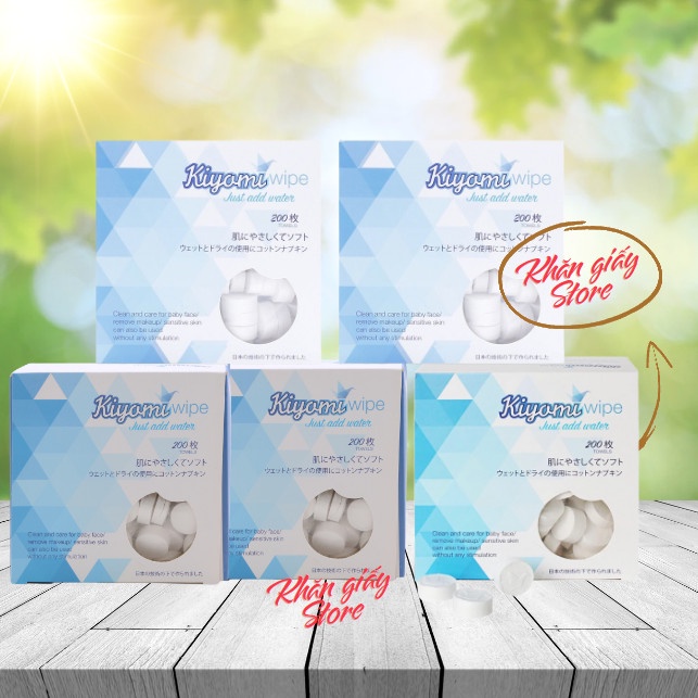 Combo 5 hộp 200 viên khăn nén kháng khuẩn ( Viên Trần )