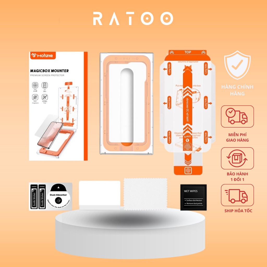 Kính cường lực Magicbox Mohave chính hãng sạch bụi và chống bám vân tay có màn bảo vệ loa