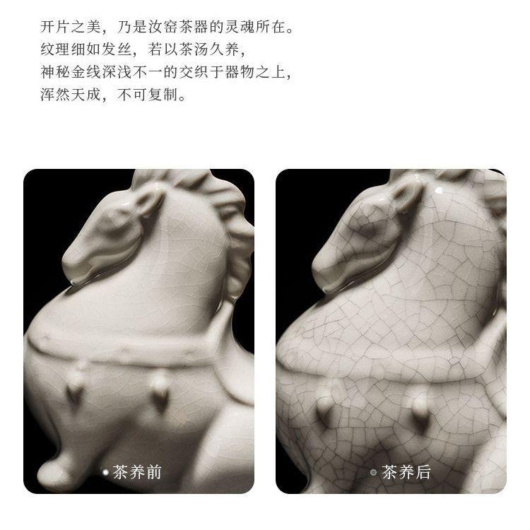 Bộ Ấm Chén Trà Bằng Gốm Sứ Hình Ngựa Xanh Lá Sáng Tạo Có Thể Giữ Thú Cưng Trang Trí Văn Phòng