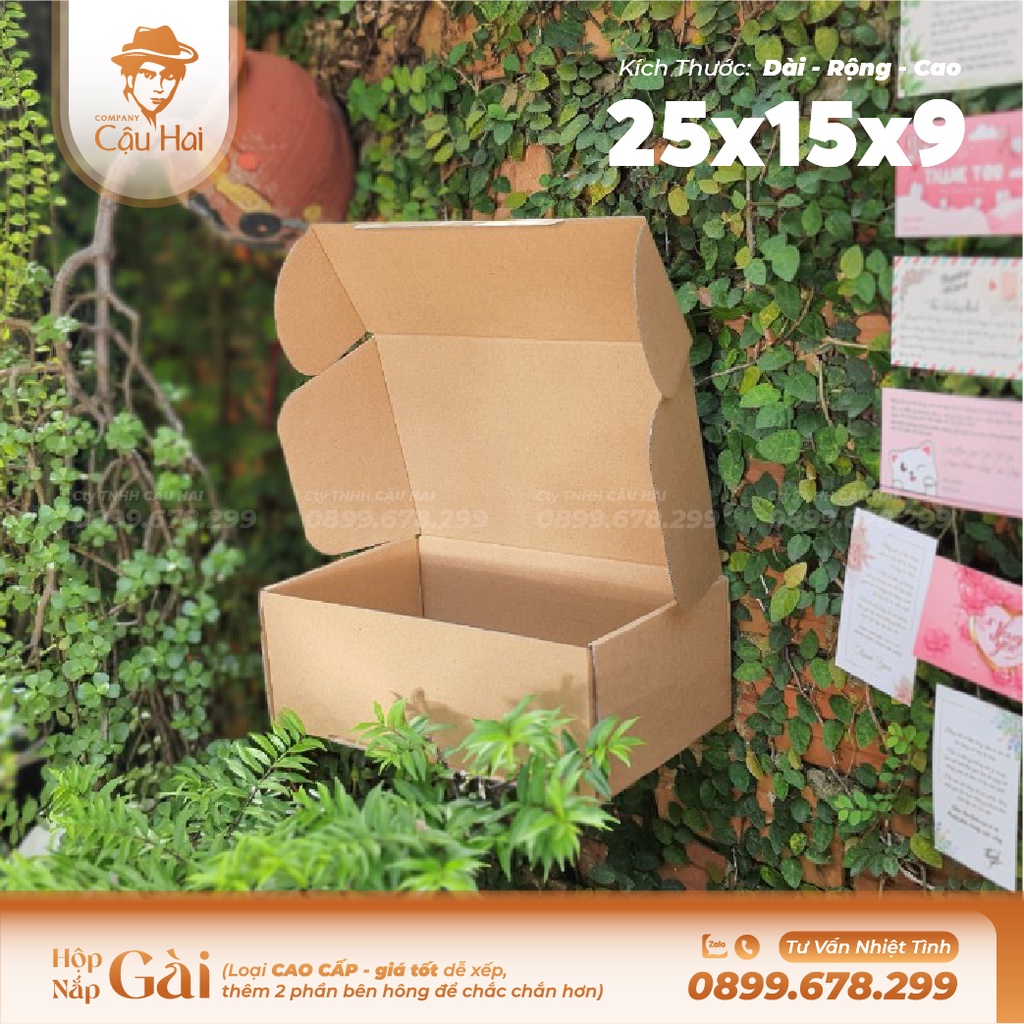 Set 50 hộp carton nắp GÀI 25x15x9