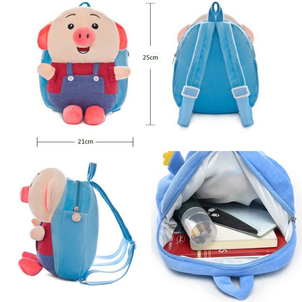 Balo cho bé mầm non bé trai bé gái ba lô voi trẻ em đi học mẫu giáo thú bông voi con dễ thương NGỌC BÍCH