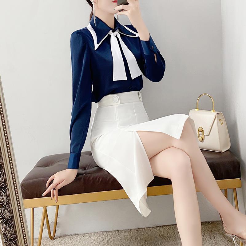 Set Đầm Sơ Mi Dài Tay Và Áo Khoác Ngoài Thiết Kế Mới Thời Trang Dành Cho Nữ