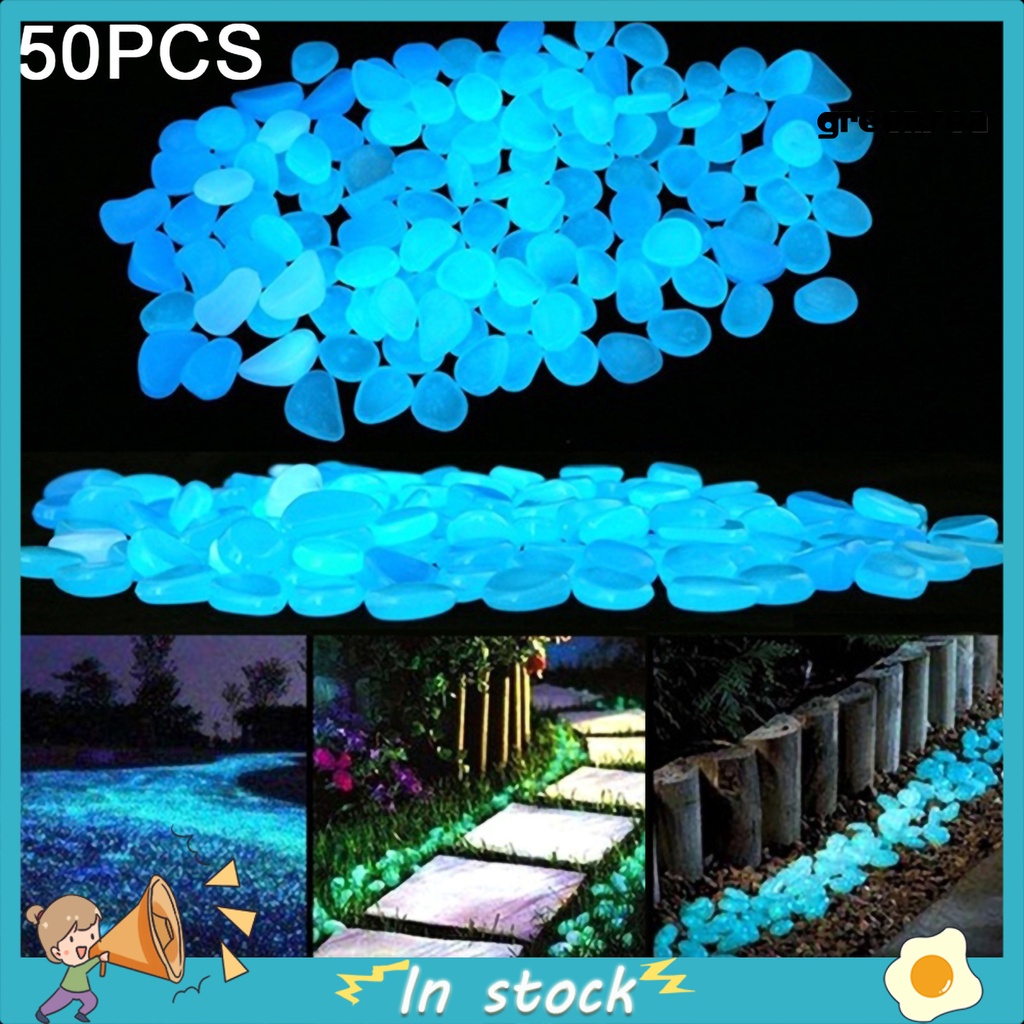 Set 50 Viên Đá Cuội Phát Sáng Dùng Để Trang Trí Bể Nuôi Cá