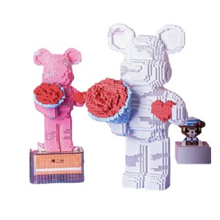 Đồ chơi xếp hình Gấu Bearbrick lắp ráp mô hình cỡ lớn size35cm và 55cm bearbrick dành tặng người yêu