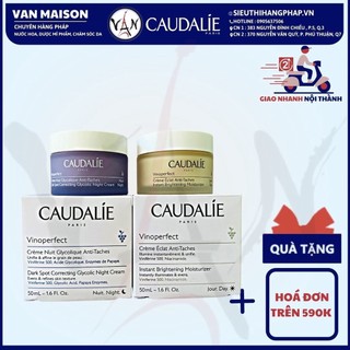 Kem dưỡng ban đêm caudalie vinoperfect dưỡng sáng và ngăn ngừa nám , tàn nhang 50ml - Van maison