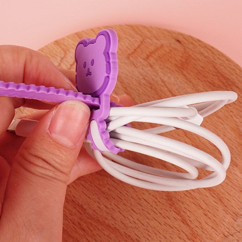 Dụng Cụ Quấn Dây Cáp Sạc / Tai Nghe USB Hình Răng Cưa Hoạt Hình Dễ Thương