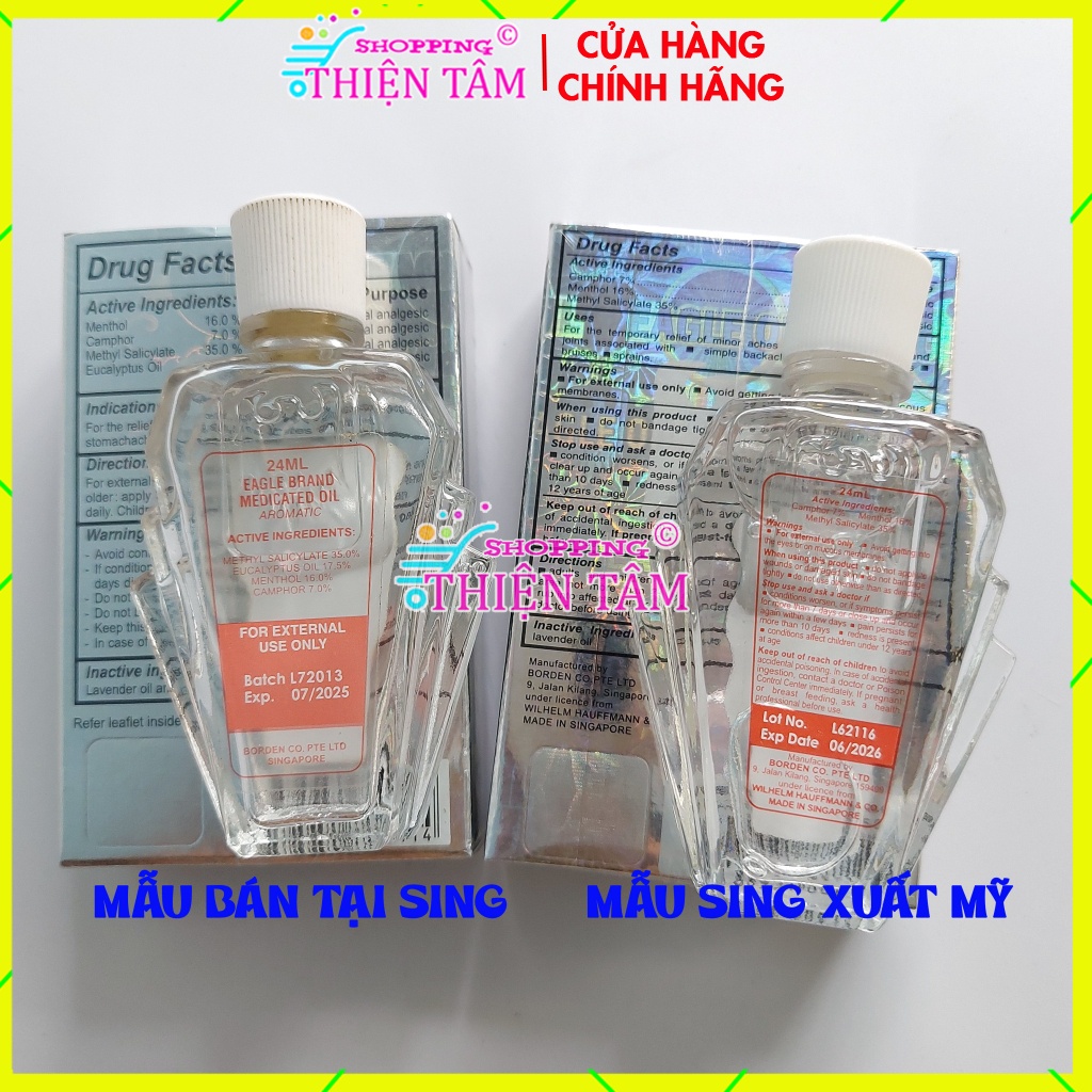 Dầu Gió Trắng Con Ó 2 Nắp Mỹ 24 ml  Hương Oải hương LAVENDER