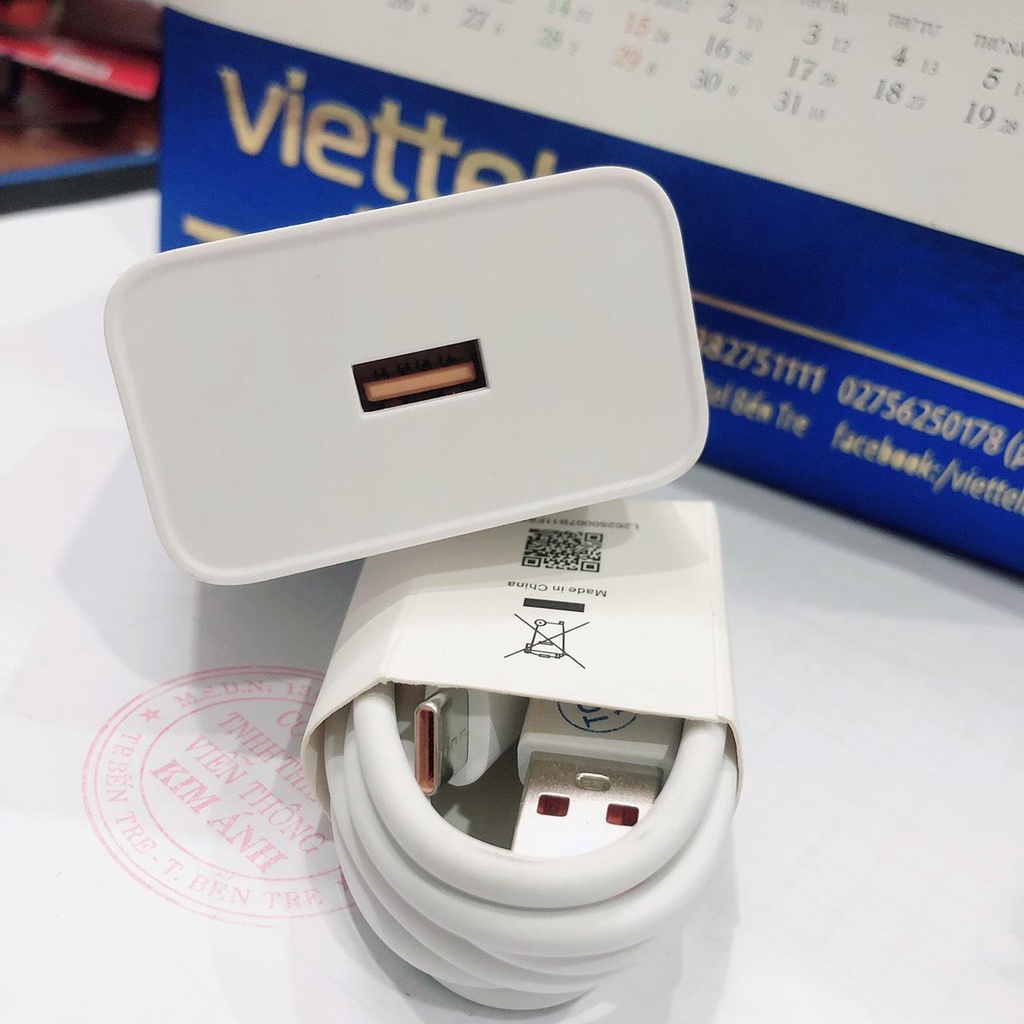 Bộ sạc nhanh Oppo SUPER VOOC - Cóc 33W Cáp 6A, lõi màu cam Zin máy, hàng chính hãng bảo hành 12 tháng