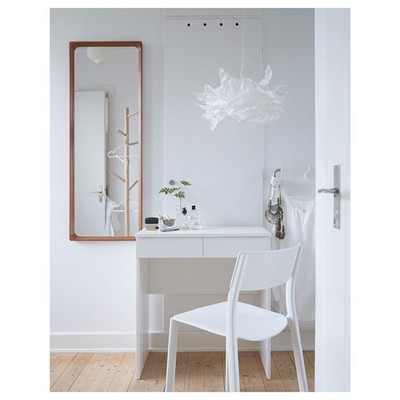 KALUA, Bàn trang điểm, bàn làm việc, bàn học 1 hộc kéo kèm gương DEK_028, 70x42x77cm, bàn gỗ Scandi Home