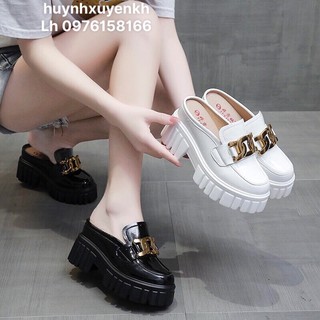 Giày sục đế xuồng, dép sục độn đế nữ nâng chiều cao 9Cm Hàng Chuẩn Cao Cấp năng động trẻ trung, thoải mái, dễ phối đồ